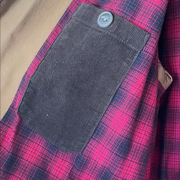 Orvis Tan Field Barn Chore Jacket with Dark Corduroy Collar Sz XL - Picture 5 of 11